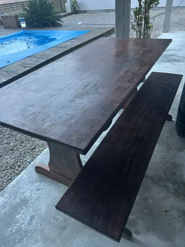 Mesa madeira para área de festa