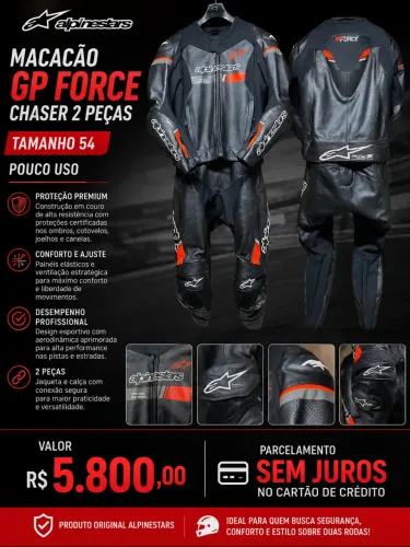 Macacão motociclista Alpinestars GP FORCE CHASER 2 peças