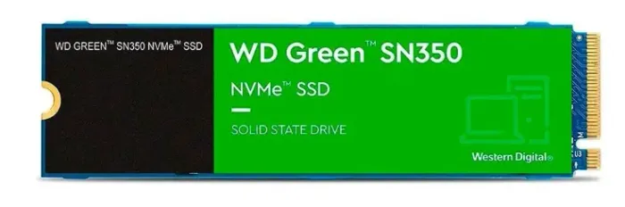 SSD WD Green SN350 1TB M.2 2280 PCIe NVMe Leitura 2400 MBs Gravacao 1850 MBs