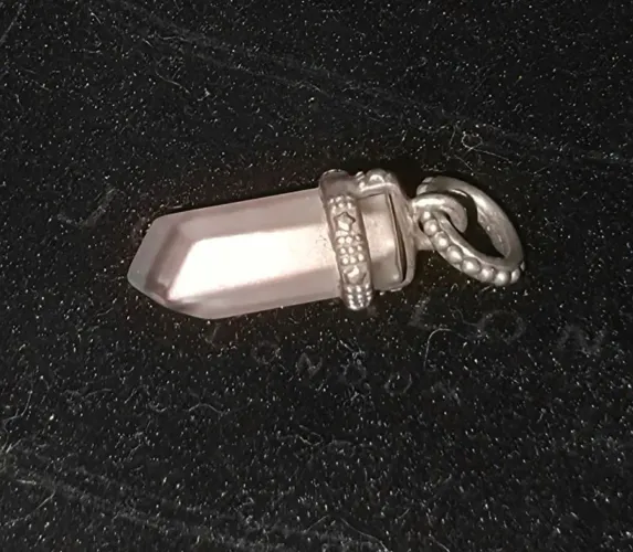 charm pandora cristal rosa prata