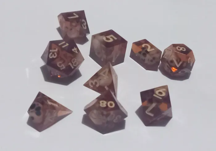 Jogo de Dados Caveira RPG de Mesa