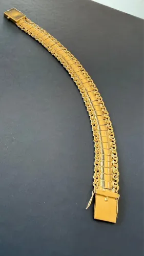 Pulseira ouro 18k, 35.8 gramas, 21cm, 16mm
