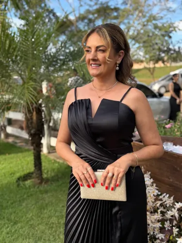 Vestido de festa longo - preto