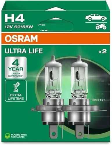 Par Lâmpada Osram Ultra Life H4 12v 60w 3200k (NOVA sem caixa)