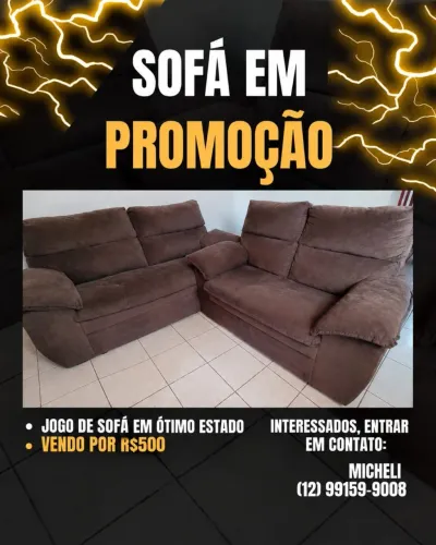 Jogo de sofá duplo