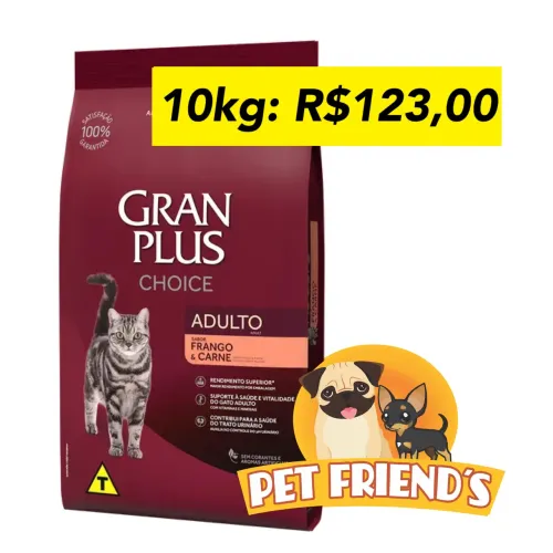 Ração Gran plus gato 10 k mega oferta 