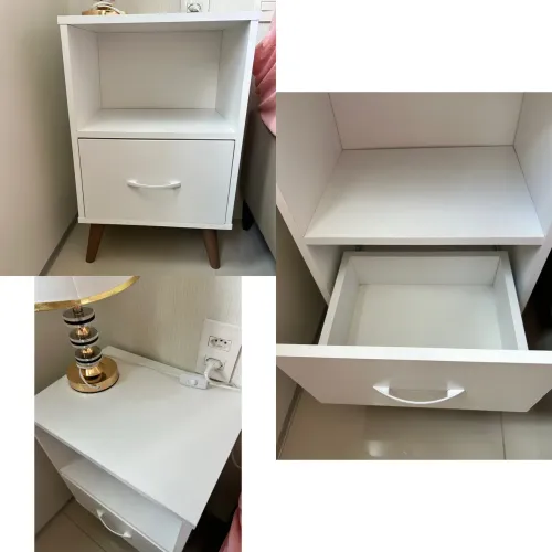Mesa de Cabeceira branca SEMINOVO!
