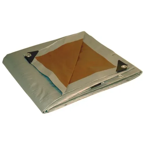 Dry Top Tarp Lona Serviço pesado 1.83m x 2.44m Heavy Duty Reversible Silver/Brown