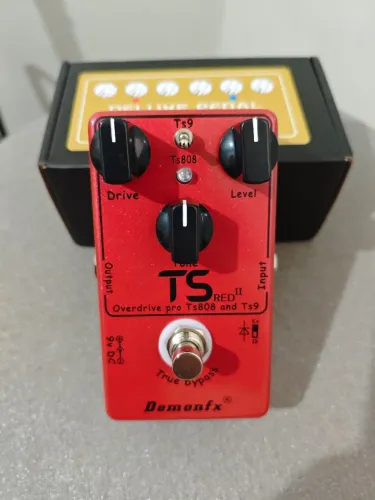 Pedal guitarra demonfx tube screamer red