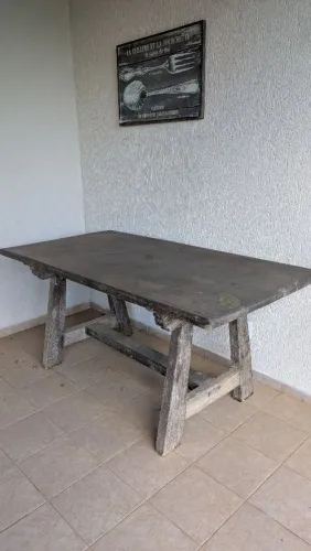 Mesa dve Jantar Rústica em Madeira Maciça 1,80x0,80m