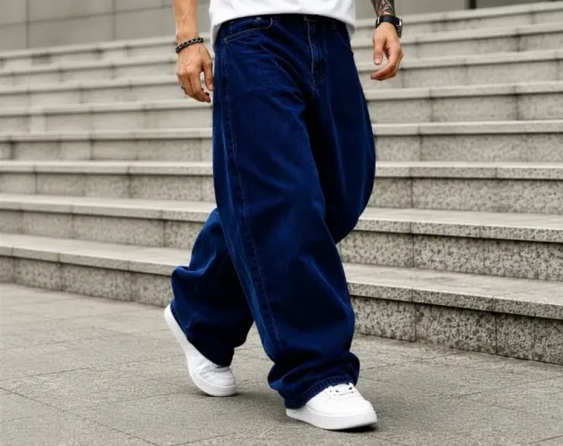 Calça Jeans Baggy Masculina Larga Streetwear