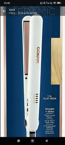 Chapinha conair doble flat cerâmic