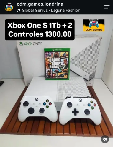 Xbox One S 1Tb + 2 Controles Originais 1300.00 - Não Aceito Oferta