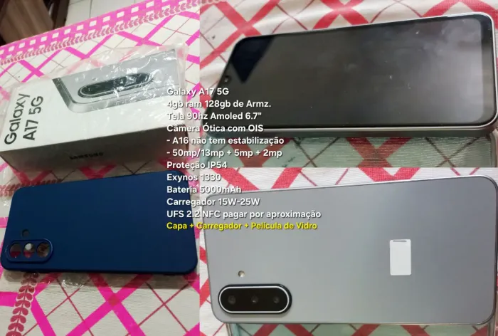 Galaxy A17 5G 128gb Novinho/2Capas/Película - Passaré