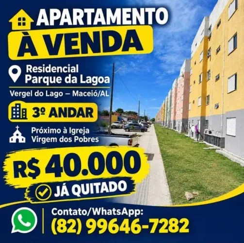 Apartamento para vender, no Parque da Lagoa, só vem.