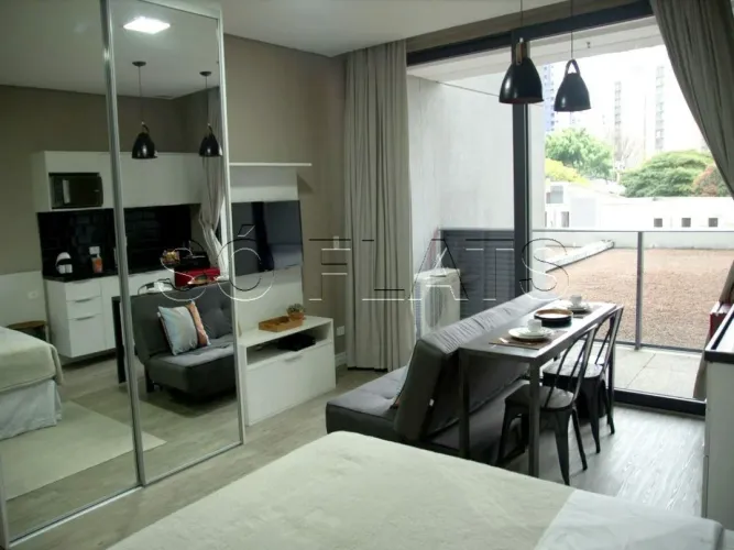 Studio de alto padrão com 1 dorm próximo da Av Faria Lima disponível locação