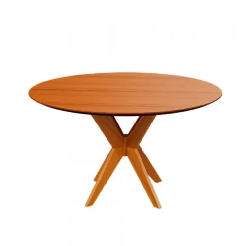 Mesa Redonda Vitoria 90Cm Tampo Laminado Madeira - AGN