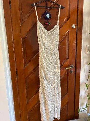 Vestido branco brilho M