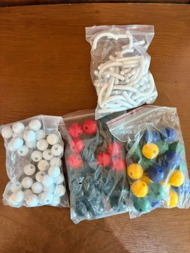 Kit Molecular para Química e Ciências - Modelo Atômico Didático com Peças Coloridas