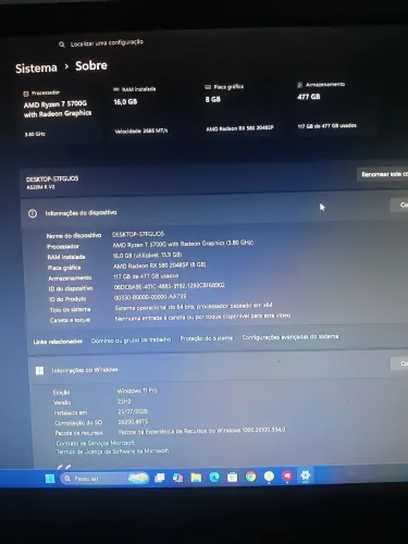 Amd ryzen 7500G PC game