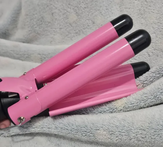 Chapinha Tripla Triondas Modelador Cabelo Ce âmica Tri-onda Ondulador Bivolt