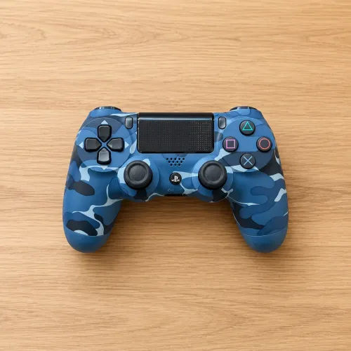 Controle joystick de PlayStation 4 sem fio PS4 e pc camuflado azul