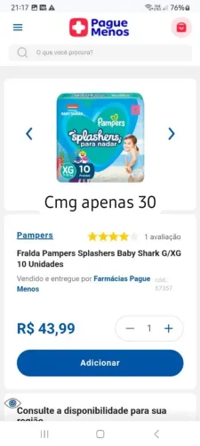 Fraldas pra piscina pra nadar
