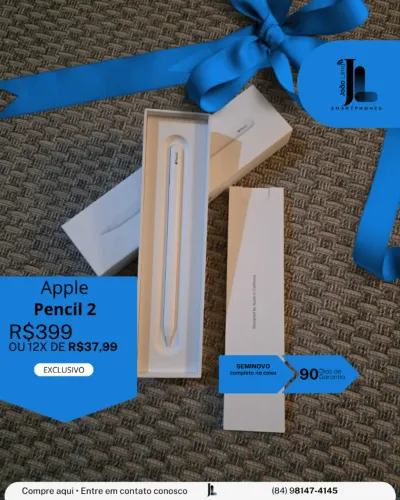 APPLE PENCIL 2, SEMINOVO, EXCLUSIVO!