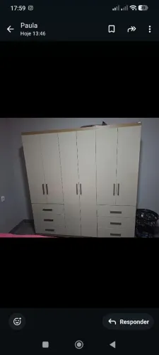 Vendo guarda roupa 6 portas e 6 gavetas.