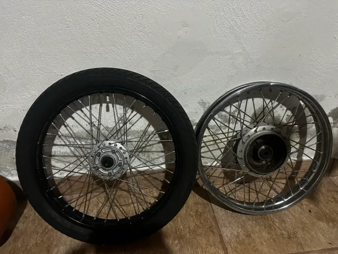 Rodas da titan 150 freio a disco pneu 1/2 vida 