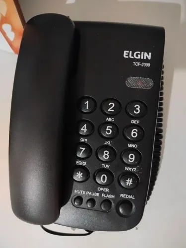 ?Telefone fixo Elgin TCF-2000 funcionando perfeitamente, conservado.
