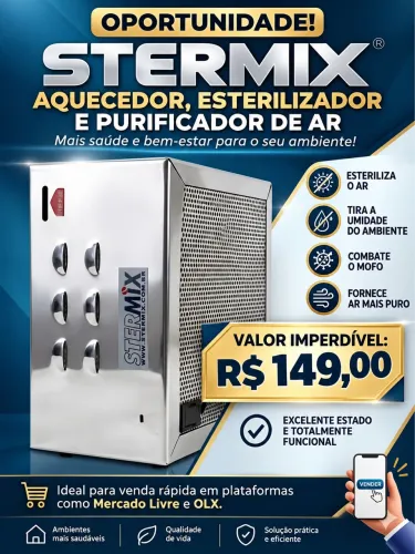 STERMIX AQUECEDOR, purificador e ESTERILIZADOR de ambiente