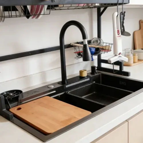 Cuba De Cozinha Em Aço Inoxidável multifuncional 68x45