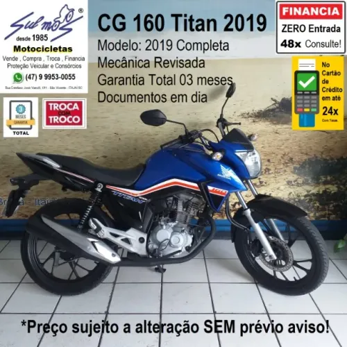 Honda CG 160 Titan Flex 2019 # Vendo, Troco, Financia até 48x. Consulte!