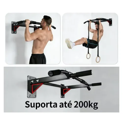 Barra de fixação na parede para pull-up/barra fixa 200kg
