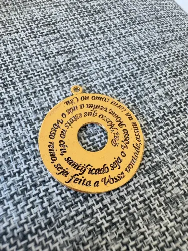 Pingente medalha oração