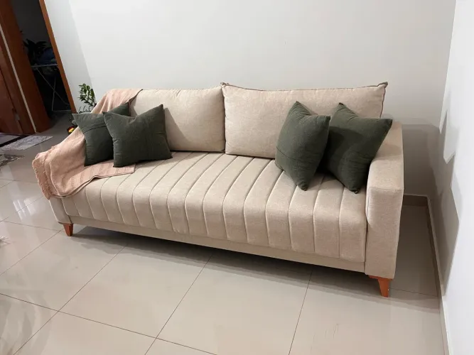 Sofá living de linho