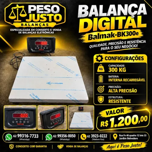 Balança Balmak -Bk 300 kg nova de mostruário