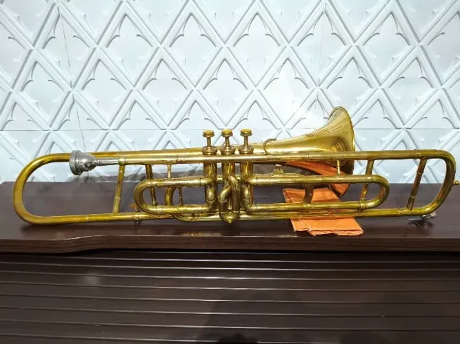 Trombone De Pistos Maxion Sib Curto Dourado Completo 
