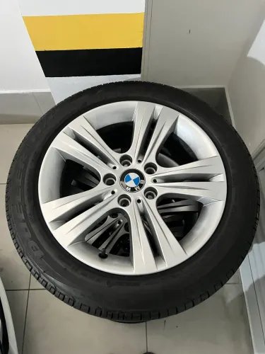 Jogo de Rodas Originais BMW Aro 17 + 4 Pneus 225/50 R17 Run Flat