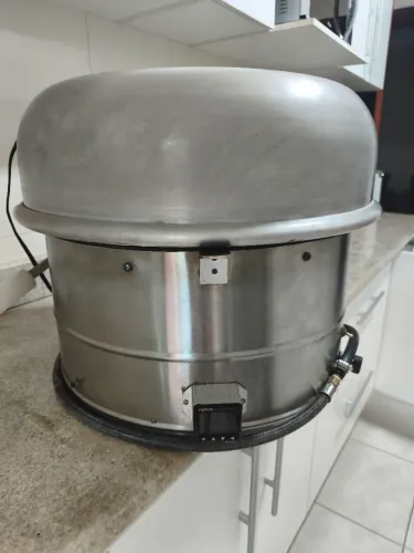 Forno de Pizza Portátil a Gás - Cúpula Alumínio com Controlador Digital Novus