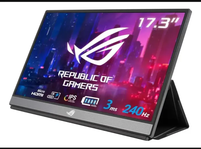 Monitor 17.3 pol 240hz rog strix portátil