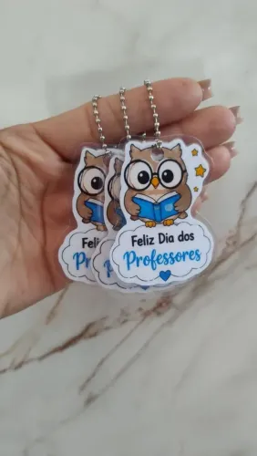 MINI CHAVEIRO PARA DIA DOS PROFESSORES CORUJINHA