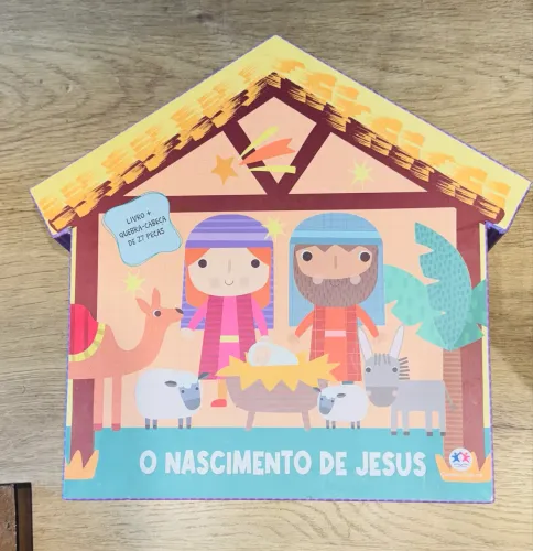 Livro + quebra cabeça - 9 nascimento de Jesus