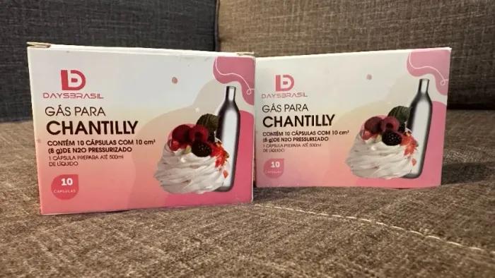 capsulas de gas para chantilly - 2 caixas - 20 unidades