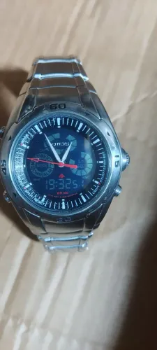 RELÓGIO CITIZEN Promaster Double Face - modelo JQ4050-53E - Anadigital e pulseira se aço 