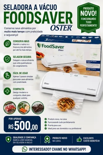 Vende-se máquina seladora a vácuo oster