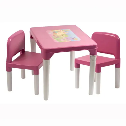 Mesa Infantil Rosa/Branco