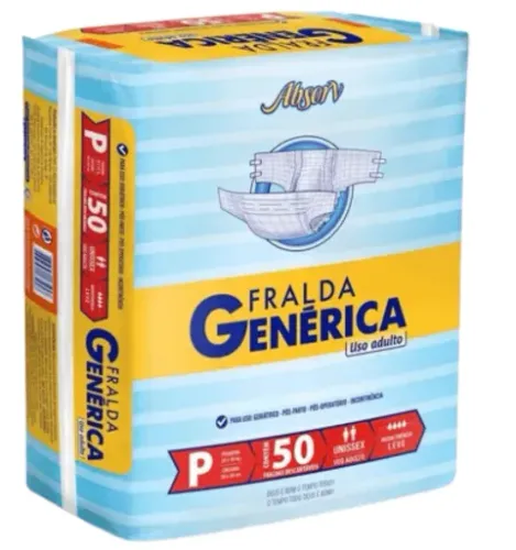 Fralda Geriatrica Absorv Genérica P 50 unidades