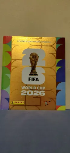 ÁLBUM DA COPA CAPA DURA DOURADO COM MAIS DE 200 FIGURINHAS COLADAS!!